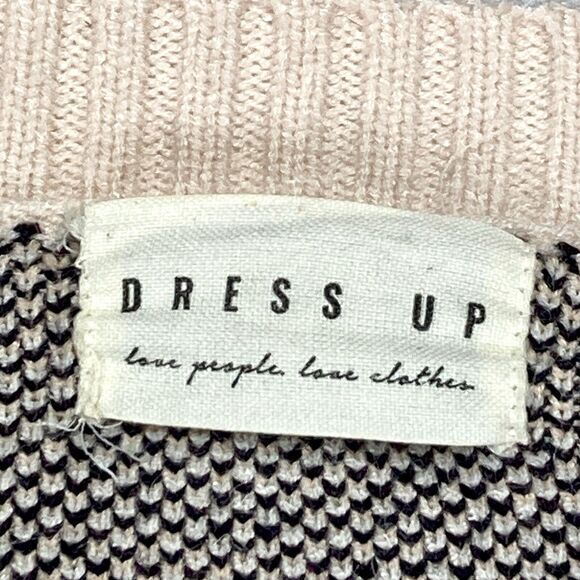 Dress Up Sweater Womens L Beige Orange Cheetah Print Oversized Modest Chic Cozy - Picture 15 of 16